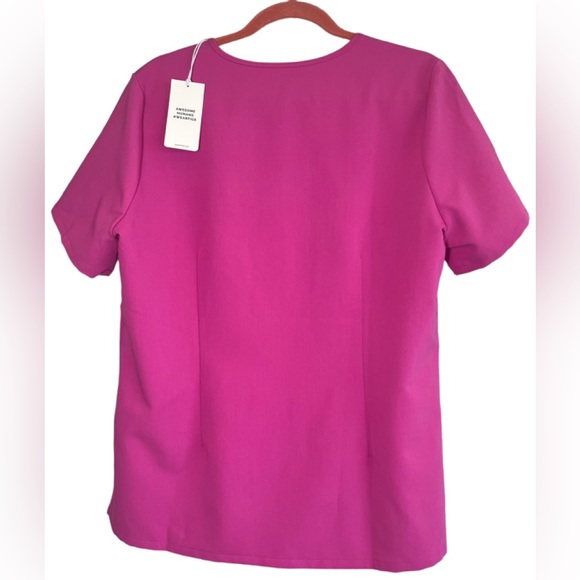 💗💜FIGS Catarina™ One-Pocket Scrub Top Electric Orchid Large NWT - Picture 7 of 13
